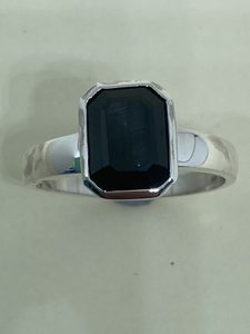 Black Sapphire Silver Ring - Andrea Spicer