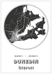 Products: Dunedin Map Dot