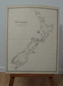 New Zealand Map by A K Johnston, 1856