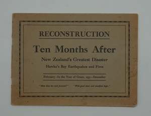 Rare and important record of Hawke's Bay earthquake