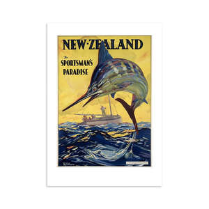 For the game fisherperson in your life...Sportsman's Paradise Tourist Print (A3)