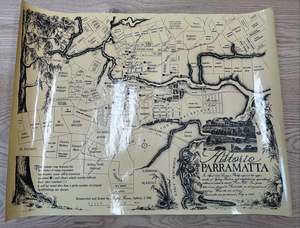 Maps Curiosities: Bryan Thomas hand drawn map illustrating Historic Parramatta
