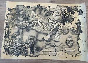 Maps Curiosities: an unusual hand drawn map illustrating early Sydney - the First Land Grants 1796