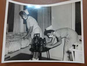 Art Posters: Rare historic NZ photography - the Maternity Ward, circa 1940s