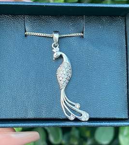 Products: Sterling Silver 925 Peacock Necklace