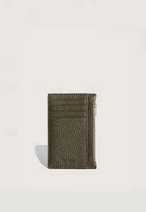 Card Files & Wallets: Frank Cardholder - Wasabi Deer Nappa