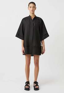 Fortuna Shirt Dress - Black