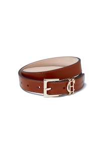 HC Slim Logo Belt - Tan