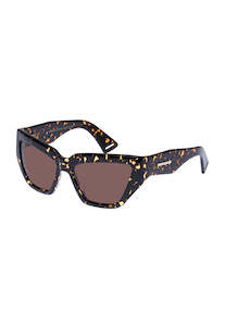 Karen Walker Eyewear: Wrap God Sunglasses - Cracked Tort