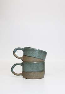 Saturday Ceramics: Espresso Mug With Handle - Green