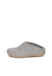 Glerups: Glerups - Slip On with Leather Sole - Grey