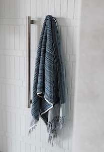 Ottoloom: Paros Organic Bath Sheet - Blue & Petrol