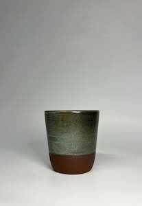 Saturday Ceramics: Small Tumbler - Green/Terracotta