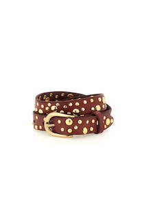 Campomaggi: Studded Belt - Rust