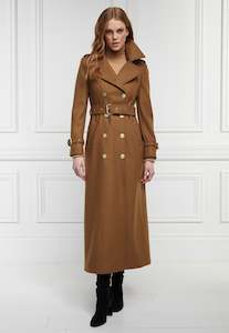 Trench Coats: Chelsea Trench Coat Full Length - Dark Camel