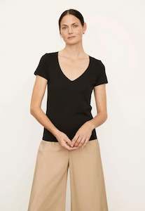 Back In Stock 1: Essential V-Neck - Black