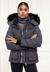 Hc Insulated Coats: Ski Jacket - Mono Houndstooth