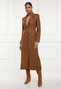 Holland Cooper Coats: Regency Coat Full Length - Dark Camel