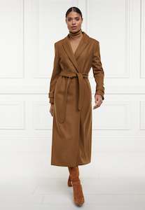 Holland Cooper Coats: Wrap Coat - Dark Camel
