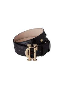 Belts: HC Stud Belt - Black Croc
