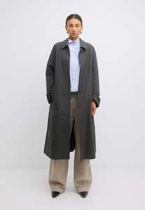 Franca Coat - Washed Black/Taupe