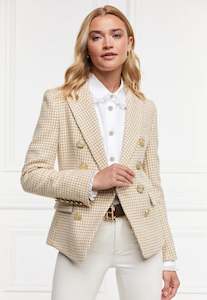 Blazers Coats: Knightsbridge Blazer - Camel Puppytooth