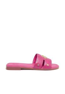 Monogram Slides - Pink Croc
