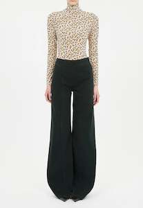 Aurelia Jersey Long Sleeve Turtleneck Top - Swan