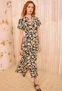 Nadya Short Sleeve Midi Dress - Tourmaline