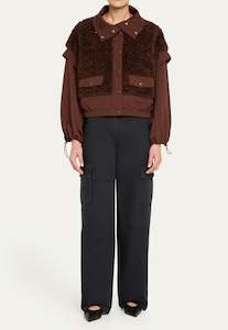 Ulla Johnson: Aidan Teddy Fleece Jacket - Onyx