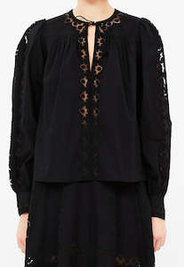 Kady Long Sleeve Blouse - Noir