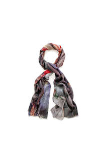 Kitchen Street Skinny Wool/Silk Scarf