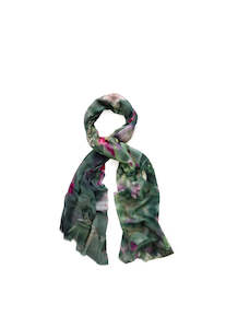 Good Co: Orchid Jungle Skinny Wool/Silk Scarf