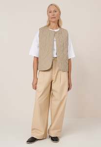 Kowtow: Axis Vest - Double Pinstripe