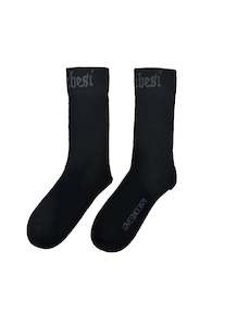 Socks: Merino Heart Sox - Black/Steel