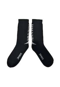 Merino Achilles Socks - Black/Bone