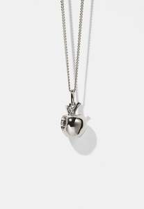 Bitten Apple Charm Necklace
