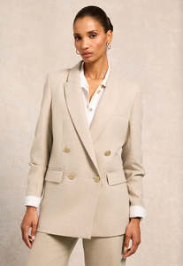 Blazers Coats: Belgravia Blazer - Oatmeal