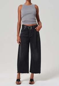 Ayla Raw Hem Crop Jean - Bronson