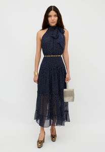Rixo: Abi Dress - Mini Polka Dot Navy