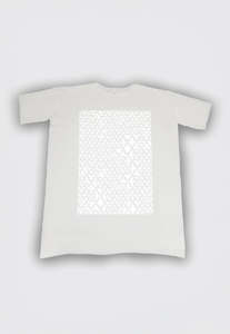 Chainmail Long Tee - White/White