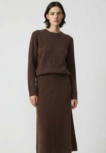 Aleger Cashmere: 899 The Brushed Skirt - Mink
