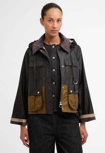 Liza Wax Jacket -Black/Grey/Sand