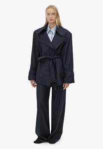 Jackets Blazers: Brody Short Trench Coat - French Navy