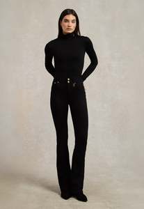 High Rise Flared Jean - Stay Black