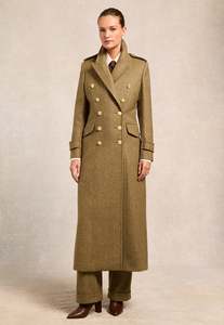 The Great Coat - Moss Herringbone