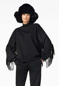 Arriving Soon: Frenzy Crew Neck Sweater - Black
