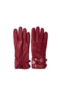 Holland Cooper: Monogram Leather Gloves - Mulberry