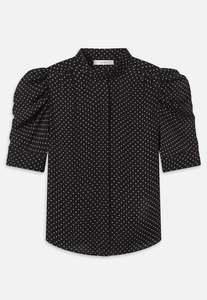 Frame: The Gillian Blouse - Black Multi