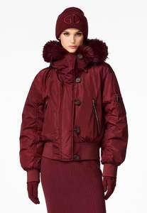 Goldbergh: Jeanne Ski Jacket Faux Border - Vino Rosso
